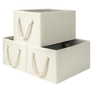 StorageWorks 3-Pack Large Foldable Fabric Storage Bins