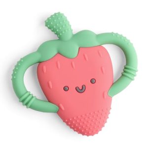 Itzy Ritzy Strawberry Baby Teether with Easy-Grab Handles