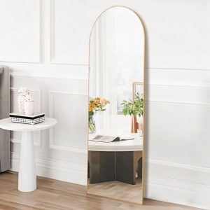OLIXIS 59"x16" Gold Arched Full Length Mirror