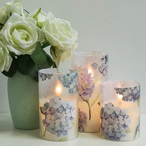 Wondise Glass Flameless Candles with Remote & Timer (Set of 3)