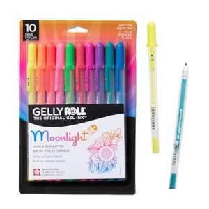 SAKURA Gelly Roll Moonlight 10 Gel Pens - Bold Assorted