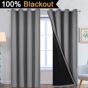 Yakamok 100% Blackout Curtains – Thermal Insulated Drapes