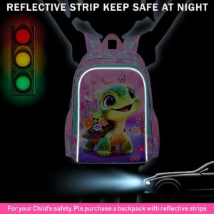 AGSDON 3PC Kids Girls School Backpack Set – Water Resistant