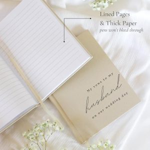 His & Hers Wedding Vow Books – Linen Hardcover Set