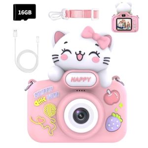 Kids Digital Camera for Girls 3-12 - Dual Lens, Selfie