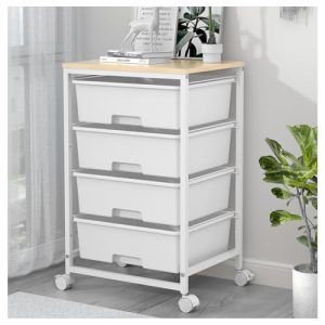 SYKIARIOL 4-Drawer Rolling Storage Utility Cart