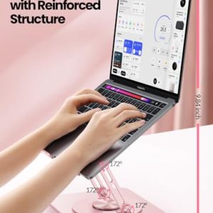 Vaydeer 360° Rotating Ergonomic Laptop Stand (Pink)