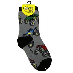 Foozys Boys Monster Truck Crew Socks – Fun & Colorful