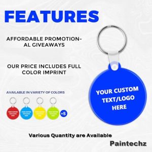 100 Pack Custom Round Soft Keychains – Personalized Bulk