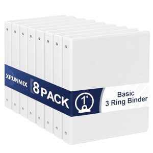 1-Inch 3-Ring Binders, Basic View, 200 Sheet Capacity, Pockets
