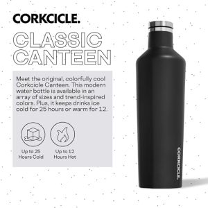 Corkcicle Insulated Water Bottle – 25oz Black