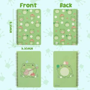 Cute Frog A5 Spiral Notebooks – 2 Pack College Ruled