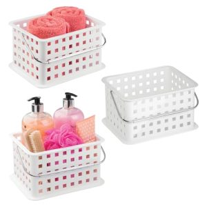 iDesign White Plastic Shower Caddy - 3 Pack