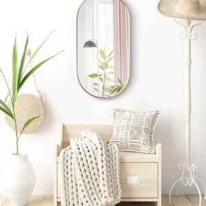 KOHLER 20″x40″ Oval Brushed Gold Wall Mirror