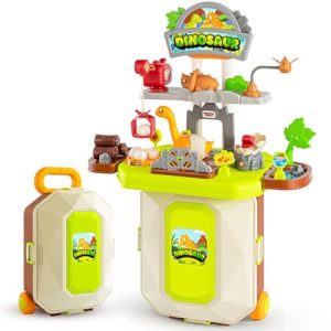 Yafeedy Dinosaur Workbench Playset 2-in-1 Toy