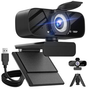 Gohero Full HD 1080P Webcam with Mic & Rotatable Tripod