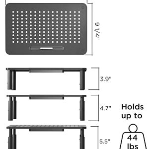 EVOOMI Back Saver Monitor Stand (2-Pack) with Cable Ties
