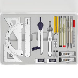 Nicpro 20-Piece Professional Geometry Drafting Set