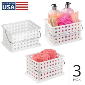 iDesign White Plastic Shower Caddy – 3 Pack