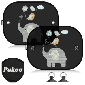 Universal Car Sun Shades (2-Pack) for Baby & Pet – Animal Motifs