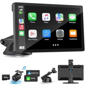 9″ Wireless Carplay Screen & 4K Dash Cam with Backup Camera