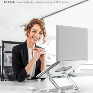 BoYata Adjustable Multi-Angle Laptop Stand (Silver)