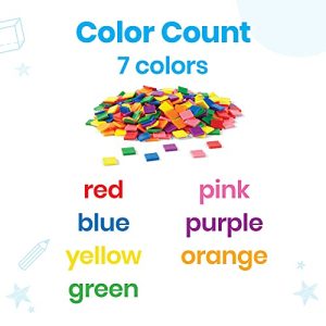 hand2mind 400 Color Math Tiles – Sorting & Counting