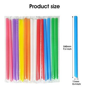 RENYIH 100 Pcs Jumbo Smoothie Boba Straws – Multi-Color