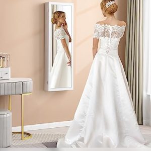 Nicetree LED Mirror Jewelry Cabinet – White