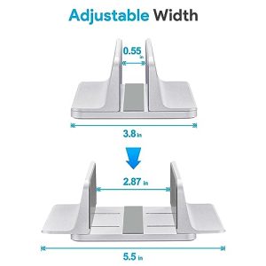 JARLINK Vertical Aluminum Laptop Stand (Silver)