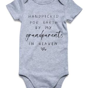 Baby Boy "Grandparents in Heaven" Short Sleeve Bodysuit