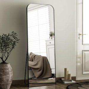 HARRITPURE 57″x20″ Black Rounded Full Length Mirror