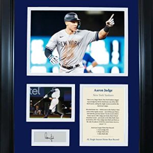 Framed Aaron Judge 62 HR AL Record Photo & Signature