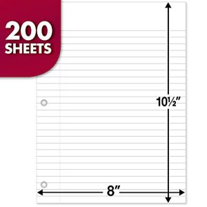 Mead Wide Ruled Loose Leaf Paper – 3×200 Sheets Bulk
