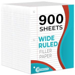 Rosmonde Wide Ruled Loose Leaf Paper - 6x150 Sheets