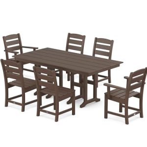 POLYWOOD Lakeside 5-Piece HDPE Outdoor Dining Set