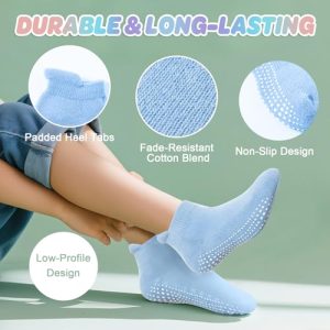 LA ACTIVE Non-Slip Grip Ankle Socks for Kids 0-10Y