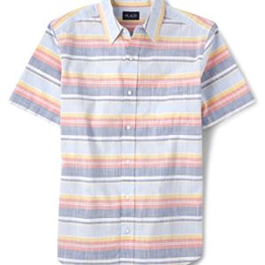 Family Matching Dad & Son Beach Stripe Button-Down Shirt