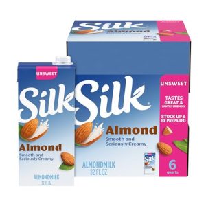 Silk Unsweetened Almond Milk - Dairy-Free, Vegan (6-Pack)