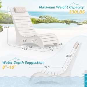 Homenjoy In-Pool & Outdoor Lounge Chairs Set of 2