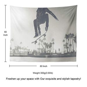 Skater Boy Skate Park Tapestry Wall Hanging (80×60 Inches)
