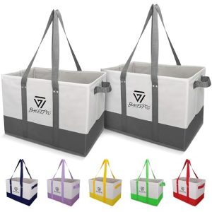 BageePro 2-Pack Collapsible Reusable Grocery Tote Bags