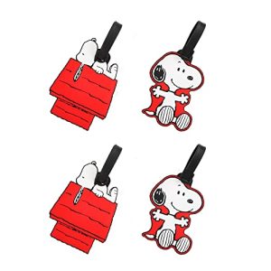 Peanuts Snoopy 4-Pack PVC Luggage & Bag Tags