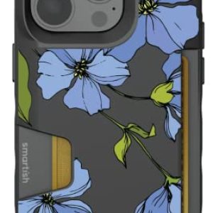 Smartish iPhone 14 Pro Wallet Case - Blue Blossoms