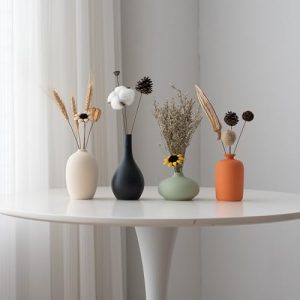 YAOBAOX Small Ceramic Vase Set (4) – Modern Minimalist