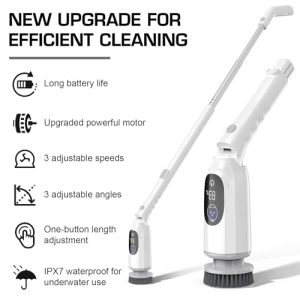 Electric Spin Scrubber: 8-in-1 Bathroom & Car Cleaner
