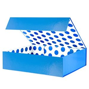 Large Blue Magnetic Gift Box for Presents (13x9.7x3.4")