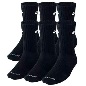 NIKE Plus Cushion Crew Socks (6-Pair) Black