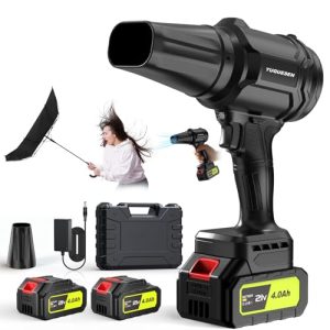 Cordless Leaf Blower – 600K RPM, 2 Batteries, Fast Charger