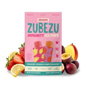 ZuBeZu Organic Immunity Ice Pops for Kids – No Added Sugar